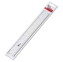School Clear Plastic Ruler  1/16 Scale 12 Metric  