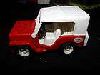 buddy l texaco jeep white red truck with original gas
