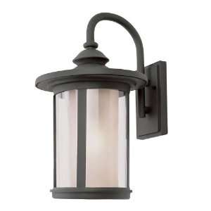 Trans Globe 40042 BK One Light Outdoor Wall Lantern, Black Finish with 