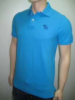 NWT ABERCROMBIE & FITCH A&F MENS POLO TEE T SHIRT BLUE SIZES XL  