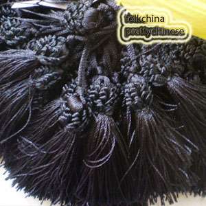 Black 12cm Tassel Craft Sewing Curtains Trimming Embellishment GT05 