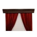   Curtain Rod Cornice, Halsted Custom Moulding, Walnut Finish, 54 Inch