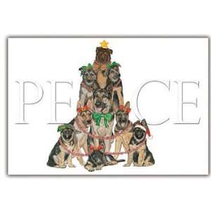  Peace German Shepherd Christmas Cards