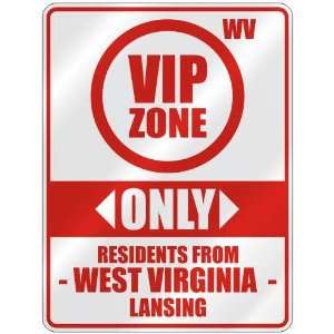  VIP ZONE  ONLY RESIDENTS FROM LANSING  PARKING SIGN USA 