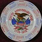 200th anniversary year 1776 1976 calendar plate collector plate 