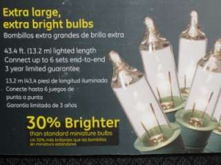 NEW GE Commercial Grade Clear Bulb Light Sets Bright XL  