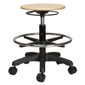 Perch Wood Pneumatic Stool with Footring 18   26 (Soft Floor Casters 