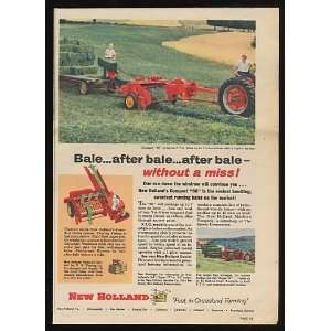   1955 New Holland Compact 66 PTO Baler Print Ad (12007)