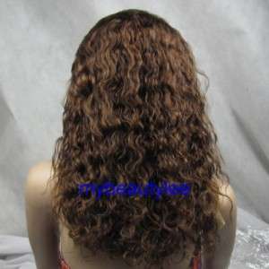 india remy human hair front lace wig 16 4# curly  