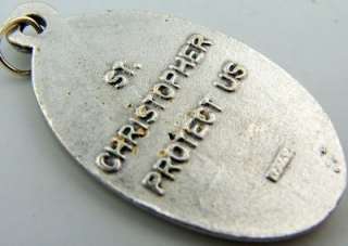 Saint St. Christopher Travel Protect Us Silver P Medal  