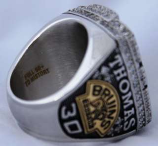 30 Tim Thomas Boston Bruins Stanley Cup Champions Ring Jersey  