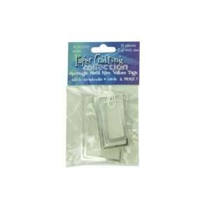  6 Piece Rectangle Metal Rim White Vellum Tags(Pack Of 60 