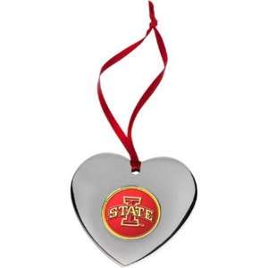  Iowa State Cyclones ISU NCAA Heart Shaped Tree Ornament 