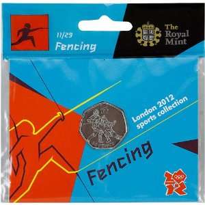   Mint London 2012 Sports Collection Fencing 50p Coin Toys & Games