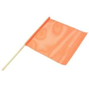  18x18 Orange Nylon Mesh Safety Flag w/32 Dowel   DOT 