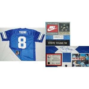 Steve Young BYU Cougars Autographed Blue Authentic Nike Jersey  