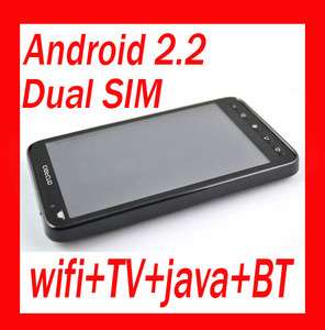 Dual SIM Android 2.2 GPS TV Mobile Phone w/ WIFI Bluetooth  