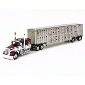   64th Maroon Kenworth W900 w/ Spread Axle Livestock truck Toys & Games