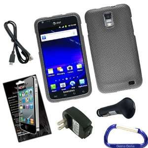 Cover Case (Carbon Fiber) with Charger Bundle and Carabiner Key Chain 