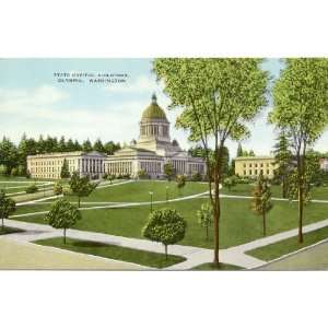 1950s Vintage Postcard State Capitol Buildings   Olympia Washington