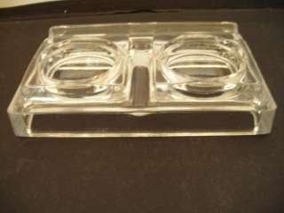 Vintage Glass Dual Inkwell TWN Co  