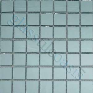  Aqua 1 x 1 Aqua 1 x 1 Mirror Glossy Glass Tile   13412 