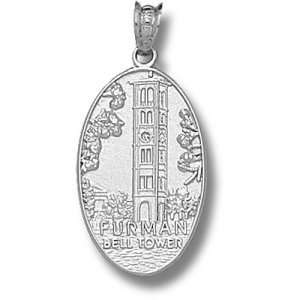 Furman University Bell Tower Pendant (Silver)  Sports 