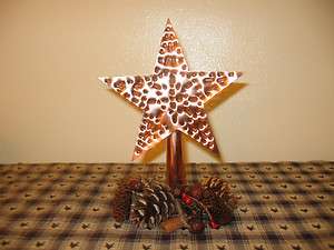 Rustic Handmade Copper Christmas Tree Star Topper (sm.)  