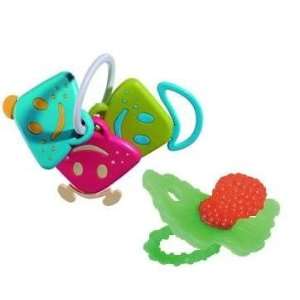  Chan Pie Gnon Rattle Keys and RaZbaby Teether (Red) Toys 