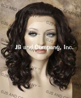   Wavy Lace Front Wig Medium Length Brown auburn mix 14 long  