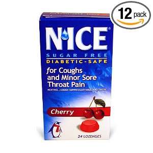  Nice, Cherry Box, Sugar Free Diabetic Safe, 8 Lozenges 