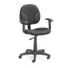 Boss Office Products Black Fabric Mid Back Ergonomic Office Task Chair