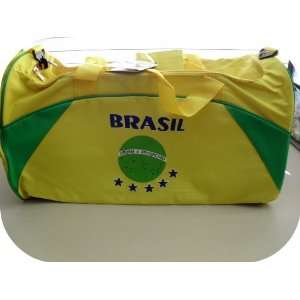    Brasil Large duffel bag soccer NEW YELLOW.