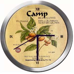  CAMP 14 Inch Coffee Metal Clock Quartz Movement Kitchen 