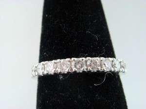 Womens Diamond Wedding Band Ring .38ct 14k White Gold Ring ladies 