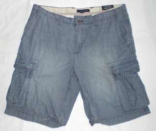Tommy Hilfiger cargo style chambrey shorts Sz. 35 36 New NWT  