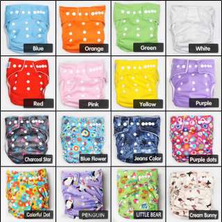 Reusable Snap Size Adjustable Baby Cloth Diaper Nappy  