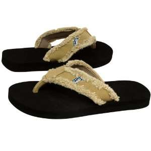   Marlins Unisex Khaki Frayed Flip Flops (9/10)