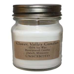  Unscented Half Pint Candle by Clover Valley Candles