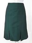 BARBARA TFANK Green Metallic Inverted Pleat Skirt Sz 10
