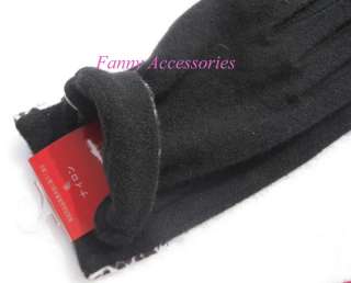 Ladies Girls Wool Winter Gloves Leopard Cuffs/Trim  