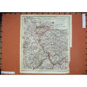  1911 Colour Map Rheinprovinz Nassau Frankfurt Stolberg 