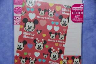 Disney Mickey & Minnie Mouse Faces Red Stationary Letter Set  