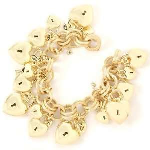  14K Gold 8.25 The Key to My Heart Bracelet Jewelry