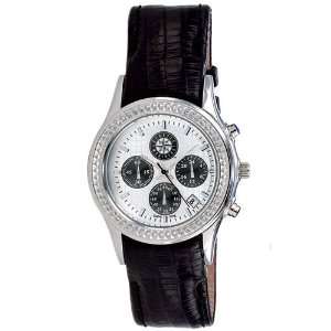 Seattle Mariners MLB Chronograph Dynasty Series Leather Band Watch 