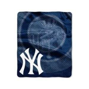    New York Yankees Super Plush Raschel Blanket