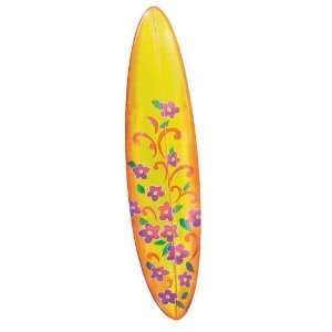  Surfboard Life Size Yellow Wall Accent
