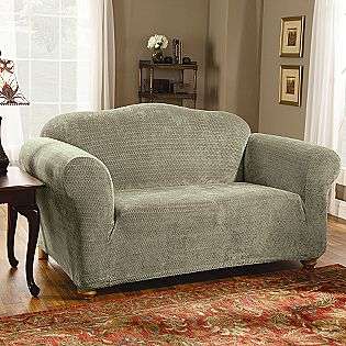 Stretch Royal Diamond Sage Loveseat Slipcover  Sure Fit For the Home 