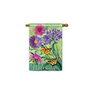 Meadow Garden Standard Flag Double Sided Message (Flags) (Butterfly)
