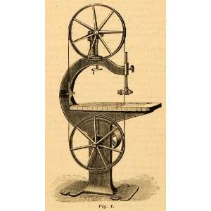  1879 Prints Band Saw Machinery Antique Jigsaw Frank H 